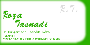 roza tasnadi business card